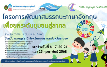โครงการพัฒนาสมรรถนะภาษาอังกฤษเพื่อยกระดับชุมชนสู่สากล สำหรับนักเรียนระดับประถมศึกษาจังหวัดสุราษฎร์ธานี จังหวัดชุมพร และจังหวัดระนอง