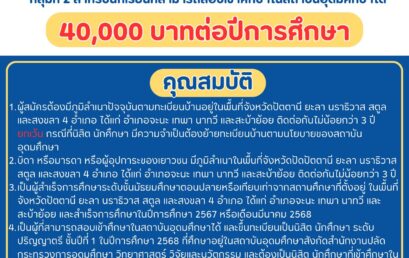 ประกาศรับสมัครทุนการศึกษา