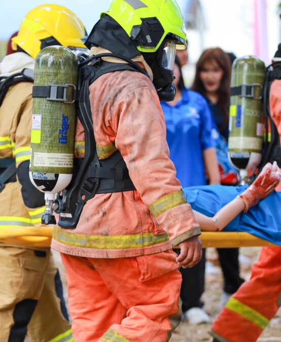 โครงการจัดตั้งศูนย์สุขภาพชุมชน มรส. บูรณาการความร่วมมือซ้อมแผนรับมืออัคคีภัย แผ่นดินไหว และอาคารถล่ม สอดคล้องเป้าหมายการพัฒนาที่ยั่งยืน