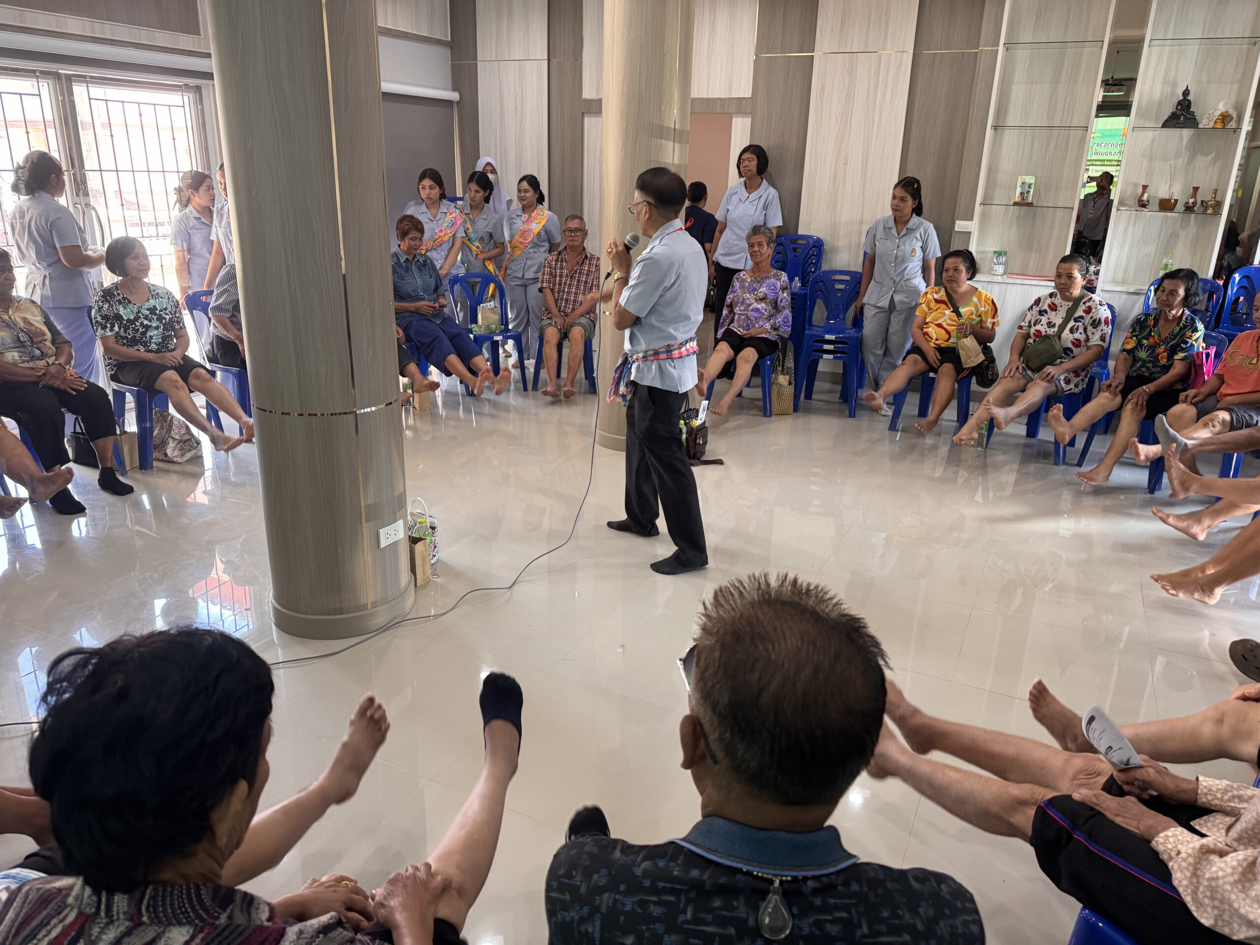 โครงการบริการวิชาการบูรณาการกับการเรียนการสอนเพื่อการพัฒนาที่ยั่งยืน กิจกรรมที่ 5 กิจกรรมเสริมสร้างสุขภาพจิตในชุมชนเพื่อการพัฒนาที่ยั่งยืน